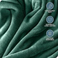 Bare Home Fleece Blanket Twintwin Extra Long Forest Green Blanket For Bed Sofa Couch Movie Night Camping And Travel