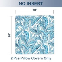 Dytxiii Pack Of 2 Outdoor Waterproof Pillow Covers Only Square Decorative Double Printed Pillow Cases For Patio Couch Porch Cha