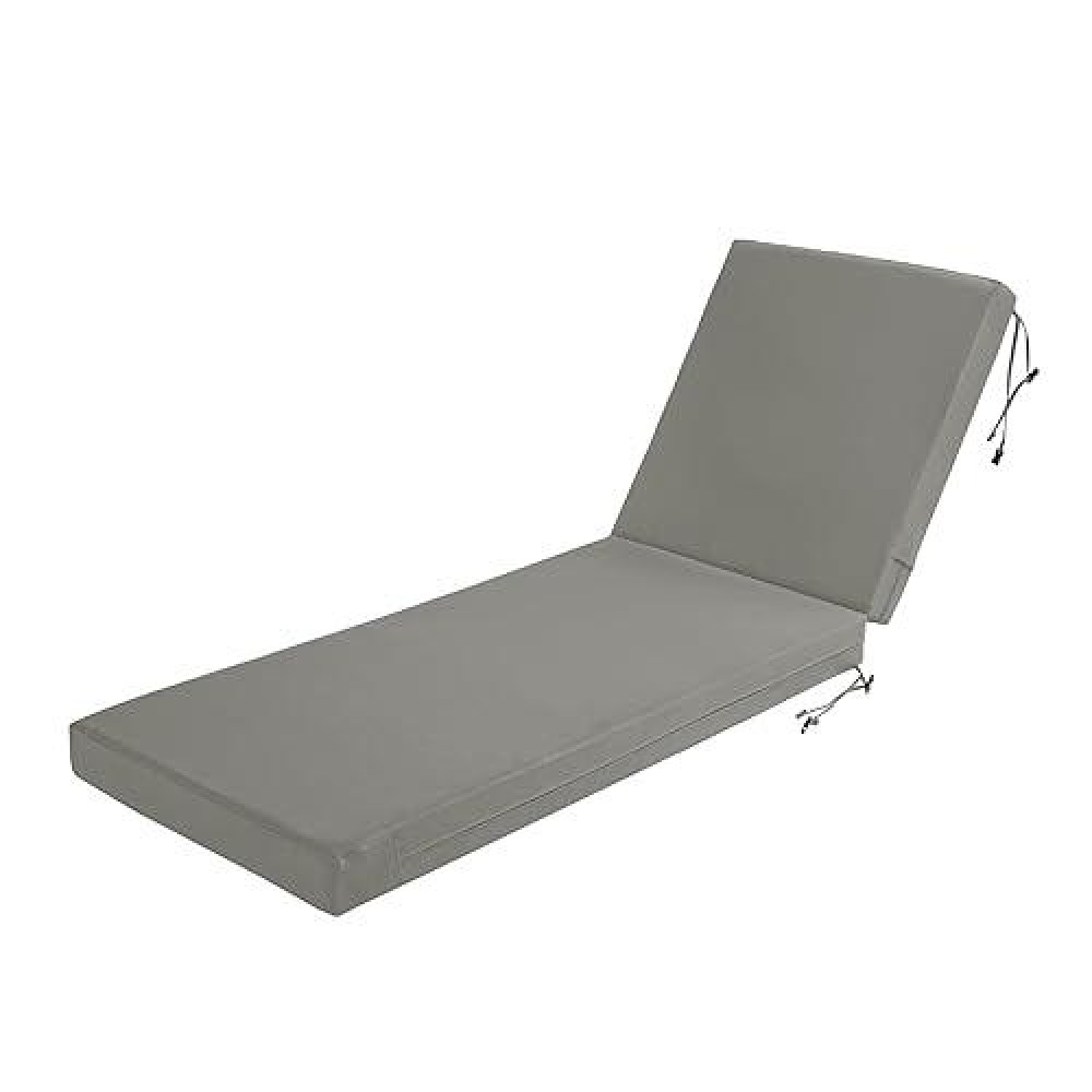 Codi Lounge Chair Cushion Outdoor Chaise Cushions For Pool Double Waterproof Fabric 70 X 225 X 35 Inch Grey