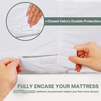 Winkaura King Waterproof Mattress Encasement 76X 80 Fits 1618 Inch Deep Zippered Mattress Protector Cover With Breathable