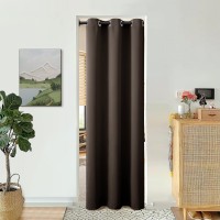 Bgment Brown Door Curtain 80 Inch Length For Doorway Bedroom Closet Curtain Privacy Thermal Insulated Blackout Grommet Room Di