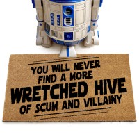 You Will Never Find A More Wretched Hive Of Scum And Villainy Door Mat Starwars 30X17 Inch Starwars Door Mat Starwars Welcome