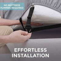 Home Genie Stay In Place Heavy Duty Adjustable Fitted Bed Sheet Straps Easy Install No Mattress Flipping Wrinkle Free Bedding