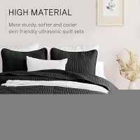 Exclusivo Mezcla California King Quilt Bedding Set Lightweight Black Oversized King Bedspreads Soft Modern Geometric Coverlet S