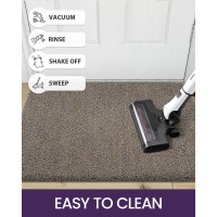 Dexi Dirt Trapper Door Mat Non Slip Washable Entryway Mat Fade And Stain Resistant Low Profile Absorbent Doormat For Entrance