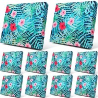 Newwiee 8Pcs Patio Stretch Sofa Cushion Cover Outdoor Cushion Cover Replacement Patio Furniture Cushions Couch Slipcovers Chair Seat Cover Soft Flexibility Protector (Fresh Color Fresh Floral)