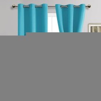 Jiuzhen Peacock Blue Blackout Curtains With Tiebacks Thermal Insulated Light Blocking And Noise Reducing Grommet Curtains For A