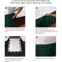 Utopia Bedding Queen Elastic Bed Ruffle Easy Wrap Around Ruffle Microfiber Bed Skirt With Adjustable Elastic Belt 16 Inch Ta