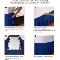 Utopia Bedding Queen Elastic Bed Ruffle Easy Wrap Around Ruffle Microfiber Bed Skirt With Adjustable Elastic Belt 16 Inch Ta