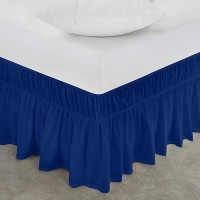 Utopia Bedding King Elastic Bed Ruffle Easy Wrap Around Ruffle Microfiber Bed Skirt With Adjustable Elastic Belt 16 Inch Tai