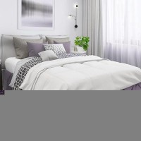 Nestl Grayish Purple Bed Skirt King Size Pinch Pleat King Bed Skirt 14 Inch Drop King Bedskirt Hotel Quality Purple Bed Ski