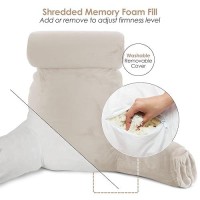 Nestl Reading Pillow Large Bed Pillow Back Pillow For Sitting In Bed Shredded Memory Foam Chair Pillow Reading Bed Rest Pill