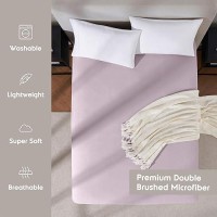 Nestl Purple Fitted Sheet Queen Size Extra Deep Pocket Queen Fitted Sheet Only 1800 Microfiber Fitted Bed Sheet Ultra Soft Fi