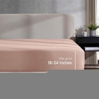 Nestl Extra Deep Pocket Full Fitted Sheet Peach Beige Full Size Fitted Sheet Only 1800 Microfiber Fitted Bed Sheet Ultra Soft