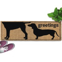 Funny Dog Greetings Dog Door Mat 50X15 Inch Funny Dog Welcome Mat Welcome Mat Dog Gift Dog Front Door Mat Dog Welcome Coir M