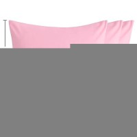 Ntbay Standard Cotton Pillowcases - Envelope Closure 20X26 Pillowcases Set Of 2  Breathable And Soft Bed Pillow Cases  Pink