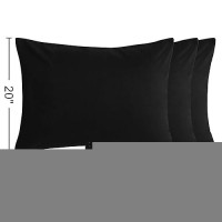 Ntbay Queen Cotton Pillowcases - Envelope Closure 20X30 Pillowcases Set Of 2  Breathable And Soft Bed Pillow Cases  Black