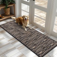 Hicorfe Dirt Trapper Door Mat 21X59 Boho Vintage Style Front Back Door Mat Non Slip Dog Door Mat Super Absorbent Dog Mat Fo