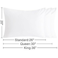 Ntbay Standard Cotton Pillowcases - Envelope Closure 20X26 Pillowcases Set Of 2  Breathable And Soft Bed Pillow Cases  Cream