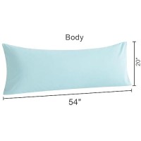 Ntbay Body Cotton Pillowcase - Envelope Closure 20X54 Pillowcase  Breathable And Soft Bed Pillow Case  Aqua