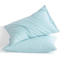 Ntbay King Cotton Pillowcases - Envelope Closure 20X36 Pillowcases Set Of 2  Breathable And Soft Bed Pillow Cases  Aqua