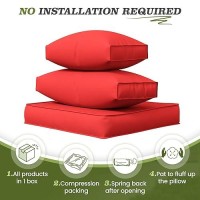 Amopatio Outdoor Cushions For Patio Furniture Replacement Waterproof Patio Furniture Cushions Deep Seat Patio Cushions Patio