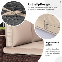 Outdoor Furniture Replacement Cushions, Waterproof Patio Furniture Cushions, Patio Water-Resistant Replacement Sofa Cushions, 6-Seat Sectional Deep Seat Patio Cushions (Color : Grey)