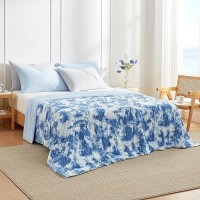 Cozy Bliss Cooling Comforter King Size  Cooling Blankets For Hot Sleepers And Night Sweats  Tie Dye Denim Blue Summer Comforter For King Size Bed  Breathable Soft Lightweight Silk Smooth