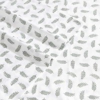 Eddie Bauer Twin Sheets Cotton Percale Bedding Set Cool Breathable Home Decor Laurel Leaves Twin