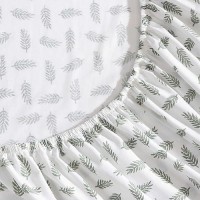 Eddie Bauer Twin Sheets Cotton Percale Bedding Set Cool Breathable Home Decor Laurel Leaves Twin