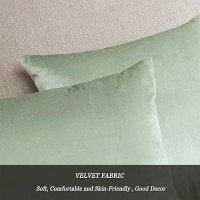 Gigizaza Pillow Covers 20X20 Velvet Decorative Pillows Sofa Couch Throw Pillow Covers Sage Green Pack Of 2 Cushion Covers