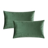 12X20 Olive Green Pillow Covers Velvet Lumbar Pillow Decorative Throw Pillows Couch Sofa Covers Bedroom Set Of 2