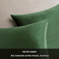 Gigizaza Velvet Throw Pillow Covers 24X24 Olive Green Pillows Couch Cushion Decorative Covers Set Of 2 Pillow Covers For Bedroom