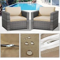 Flymei Patio Cushion Covers 24X22X4 Waterproof Outdoor Cushion Cover Replacement 4Packs Outdoor Seat Cushion Slipcover For Outdo