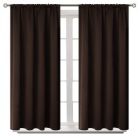 Bgment Short Blackout Curtains 40 Inches Length Rod Pocket Thermal Insulated Room Darkening Window Drapes For Kitchen Bedroom