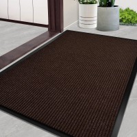 Door Mat Heavy Duty Outdoor Indoor Doormat Low Profile Front Door Mat Large 48X72 Inch Brown Entrance Welcome Mats Easy Clean Pa