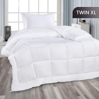 Utopia Bedding All Season Down Alternative Quilted Twin Xl Comforter  Duvet Insert With Corner Tabs  Machine Washable  Bed Comforter (White)