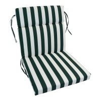 Blazing Needles Multi-Section Outdoor Chair Cushion, 20 X 42, Hunter Stripe
