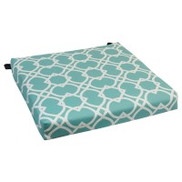 Blazing Needles Square Outdoor Chair Cushion, 20 X 19, Elipse Pool