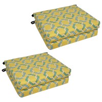 Blazing Needles Square Outdoor Chair Cushion, 20 X 19, Capecod Summer 4 Count