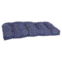 Blazing Needles Rounded Back Tufted Outdoor Loveseat Cushion, 42 X 19, Alden Confetti