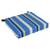 Blazing Needles Square Outdoor Chair Cushion, 20 X 19, Heatwave Cobalt