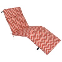 Blazing Needles 72 24-Inch Outdoor Chaise Lounge Cushion, 24 X 72, Weiland Persimon