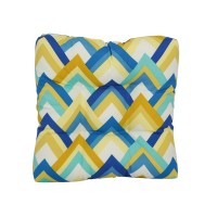 Blazing Needles Square Tufted Outdoor Chair Cushion, 19 X 19, Resort Cornsilk