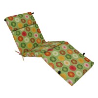 Blazing Needles 72 24-Inch Outdoor Chaise Lounge Cushion, 24 X 72, Beringer Spring