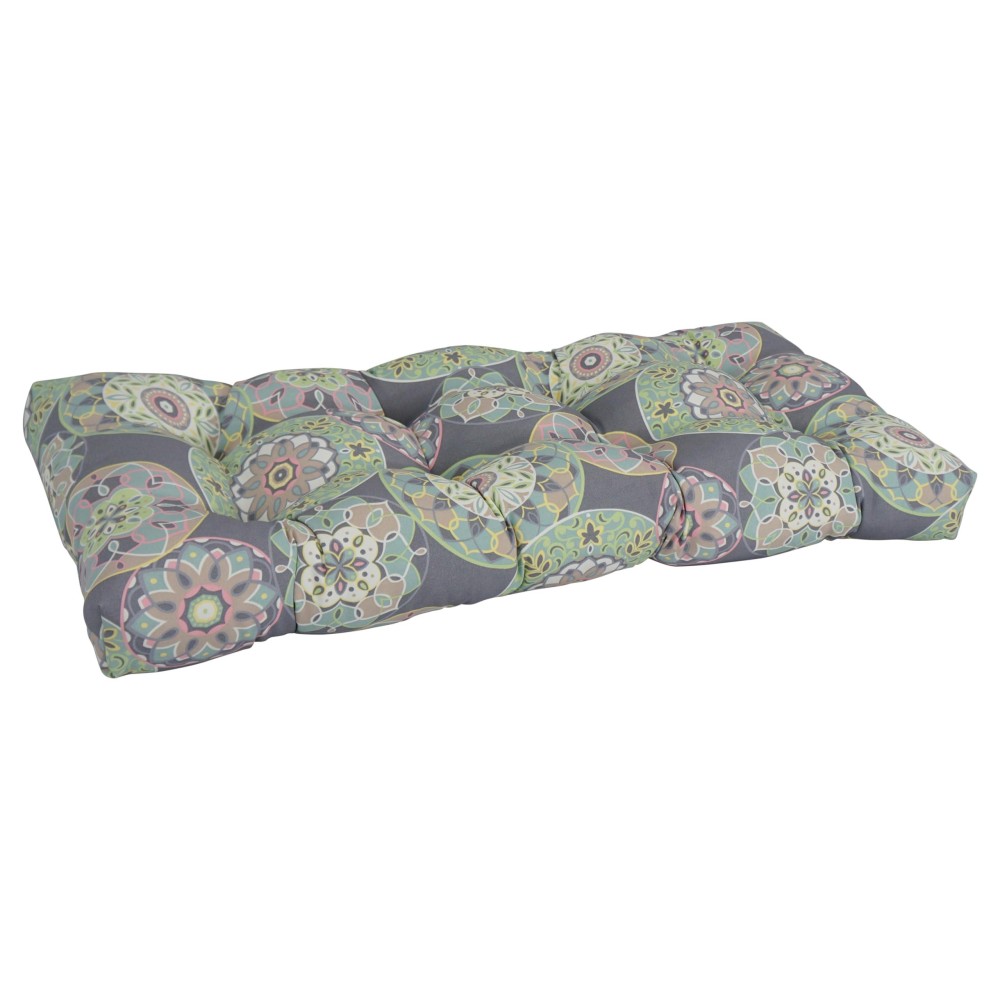 Blazing Needles Tufted Outdoor Bench Cushion, 42 X 19, Cera Sterling