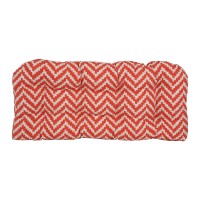 Blazing Needles Rounded Back Tufted Outdoor Loveseat Cushion, 42 X 19, Weiland Persimon