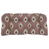 Blazing Needles Rounded Back Tufted Outdoor Loveseat Cushion, 42 X 19, Jasmina Lakewood