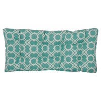 Blazing Needles Tufted Outdoor Bench Cushion, 42 X 19, Elipse Pool