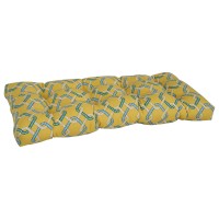 Blazing Needles Tufted Outdoor Bench Cushion, 42 X 19, Capecod Summer